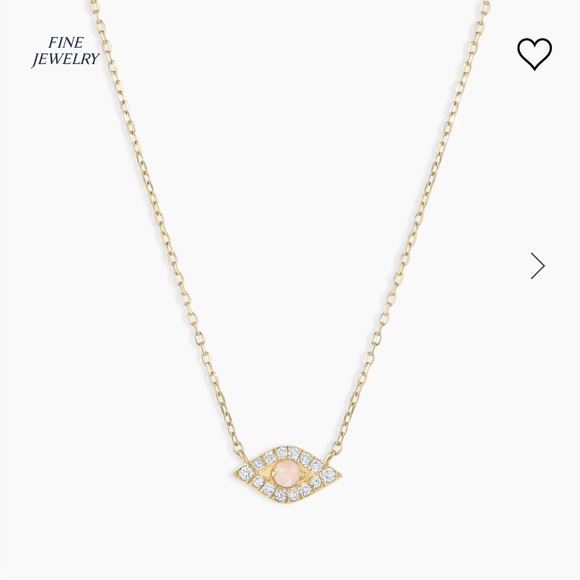Gorjana Jewelry - Gorjana 14k Gold Diamond Evil Eye Necklace